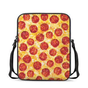 Pepperoni Pizza Print Rectangular Crossbody Bag