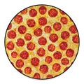 Pepperoni Pizza Print Round Floor Mat