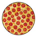 Pepperoni Pizza Print Round Floor Mat
