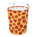 Pepperoni Pizza Print Round Laundry Basket