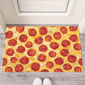 Pepperoni Pizza Print Rubber Doormat