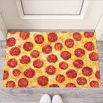 Pepperoni Pizza Print Rubber Doormat