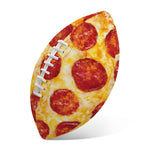 Pepperoni Pizza Print Rugby Ball