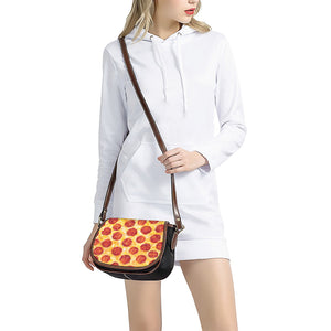 Pepperoni Pizza Print Saddle Bag