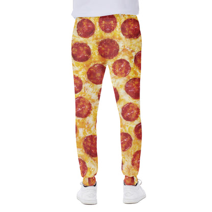 Pepperoni Pizza Print Scuba Joggers