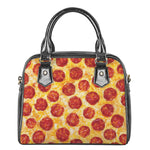 Pepperoni Pizza Print Shoulder Handbag