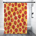 Pepperoni Pizza Print Shower Curtain
