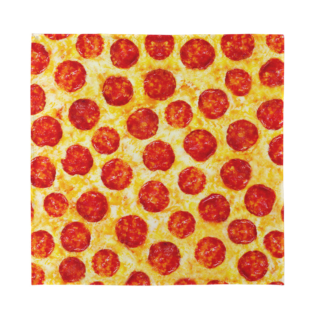 Pepperoni Pizza Print Silk Bandana