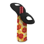 Pepperoni Pizza Print Single Neoprene Wine Tote