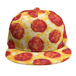 Pepperoni Pizza Print Snapback Cap