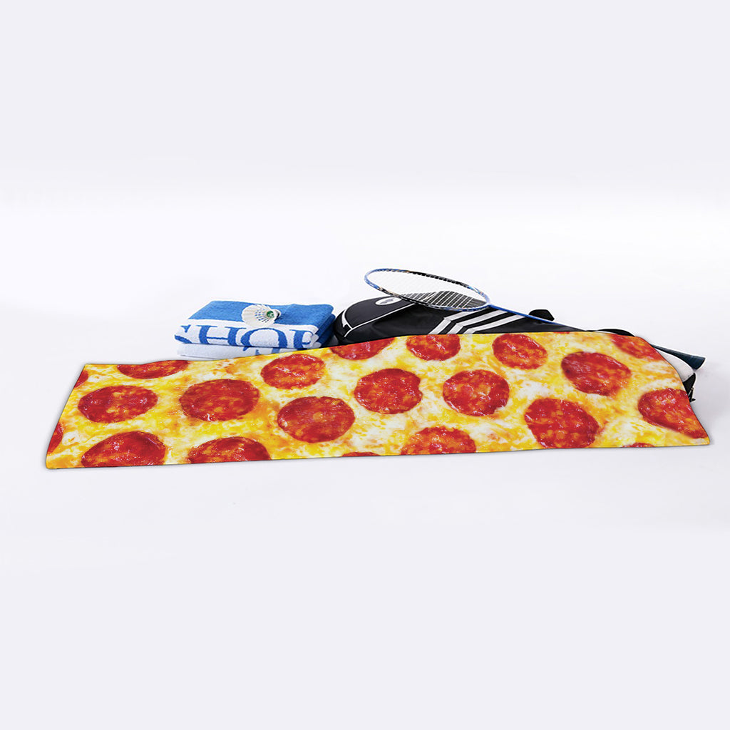 Pepperoni Pizza Print Sports Towel