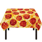 Pepperoni Pizza Print Tablecloth