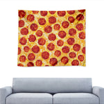 Pepperoni Pizza Print Tapestry