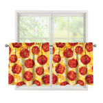 Pepperoni Pizza Print Tier Curtains