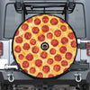 Pepperoni Pizza Print Tire Cover With Camera Hole