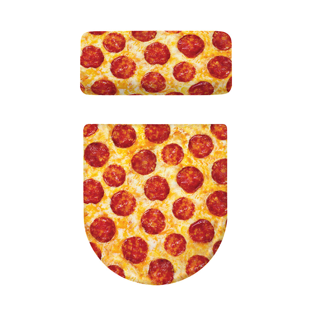 Pepperoni Pizza Print Toilet Lid And Tank Cover Set