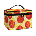 Pepperoni Pizza Print Travel Makeup Bag