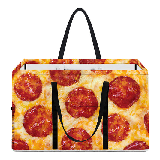 Pepperoni Pizza Print Utility Tote Bag