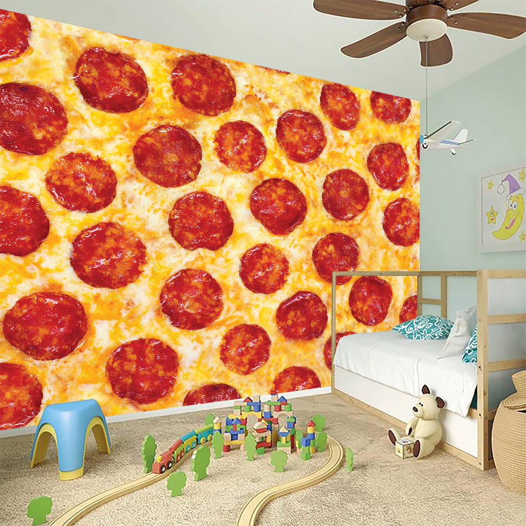 Pepperoni Pizza Print Wall Sticker