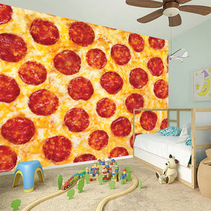 Pepperoni Pizza Print Wall Sticker