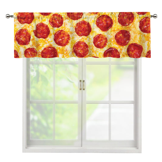 Pepperoni Pizza Print Window Valance