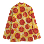 Pepperoni Pizza Print Women's Blazer