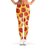 Pepperoni Pizza Print Women's Leggings