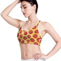 Pepperoni Pizza Print Women's Sports Bra