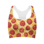 Pepperoni Pizza Print Women's Sports Bra