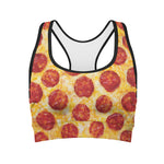 Pepperoni Pizza Print Women's Sports Bra