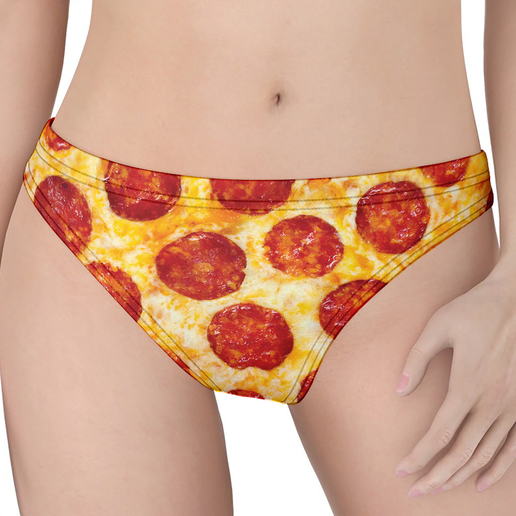 Pepperoni Pizza Print Women's Thong