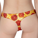 Pepperoni Pizza Print Women's Thong