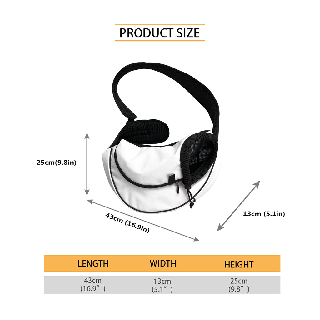 Black And White Mjolnir Print Pet Sling Carrier