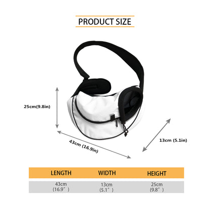 Hippie Peace Sign And Love Pattern Print Pet Sling Carrier