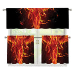 Phoenix Angel Print 3 Piece Kitchen Curtains