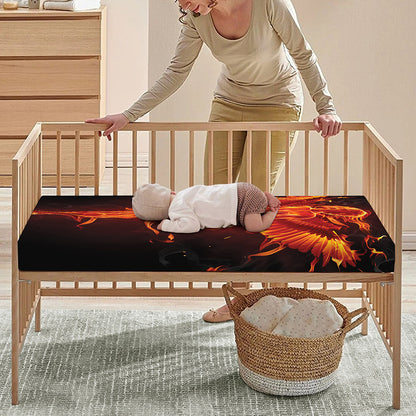 Phoenix Angel Print Baby Crib Sheet