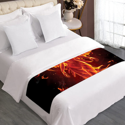 Phoenix Angel Print Bed Runner