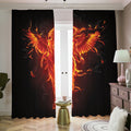 Phoenix Angel Print Dimout Pencil Pleat Curtains