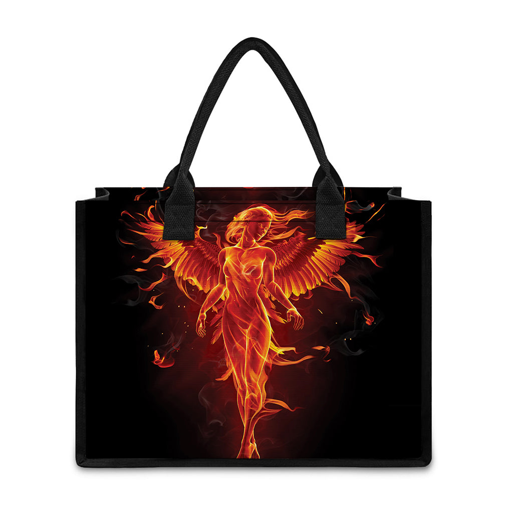 Phoenix Angel Print Canvas Tote Bag
