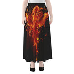 Phoenix Angel Print Chiffon Maxi Skirt