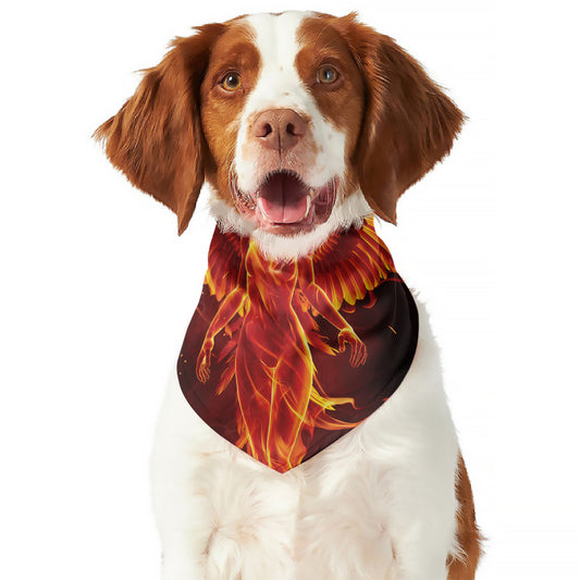 Phoenix Angel Print Dog Bandana