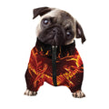 Phoenix Angel Print Dog Zip Up Jacket