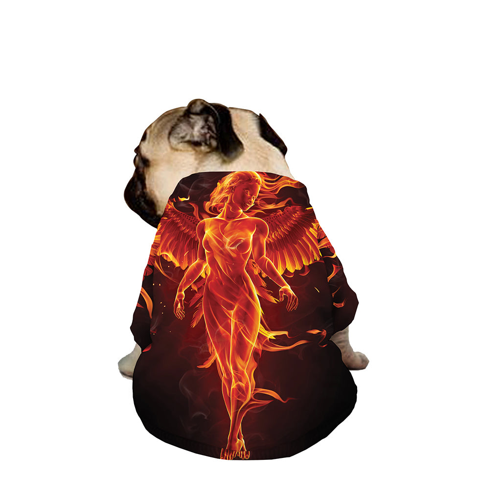 Phoenix Angel Print Dog Zip Up Jacket
