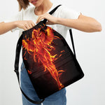 Phoenix Angel Print Drawstring Backpack