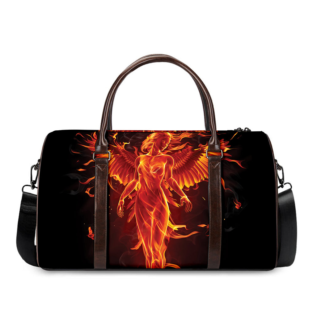 Phoenix Angel Print Duffle Bag