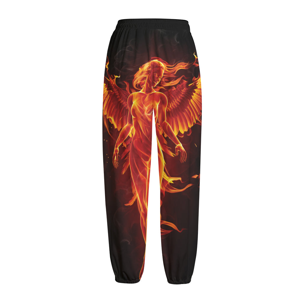 Phoenix Angel Print Fleece Lined Knit Pants