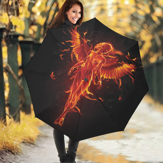 Phoenix Angel Print Foldable Umbrella