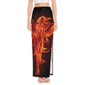 Phoenix Angel Print High Slit Maxi Skirt