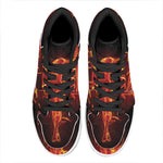 Phoenix Angel Print High Top Leather Sneakers