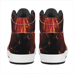 Phoenix Angel Print High Top Leather Sneakers